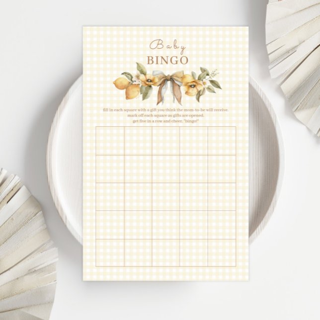 Papier Silly Goose Lemon Baby Shower Bingo Game (Créateur téléchargé)