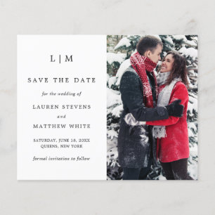 Papier Simple Budget Save the Date Noir et Blanc
