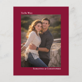 Papier Simple Cranberry Red BUDGET Mariage Photo Invitati