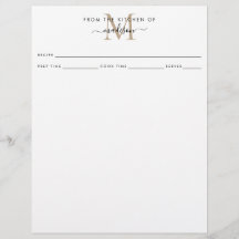 Simple de la cuisine de l'or Monogram Recette