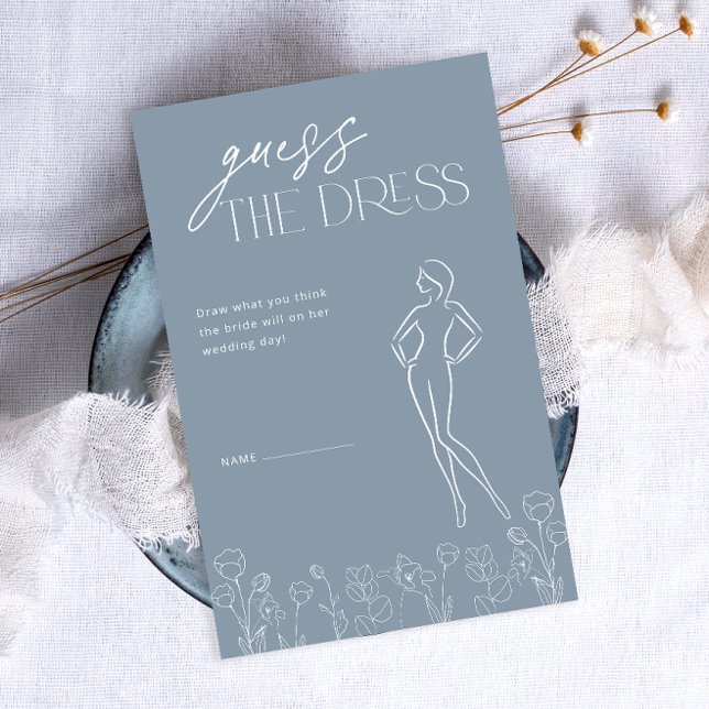 Papier Simple Dusty Blue Fête des mariées jeu (Créateur téléchargé)