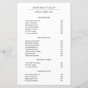 Papier Simple Élégant Minimal Moderne Tarifs d'entreprise