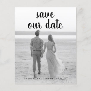 Papier Simple élégante photo budget mariage Enregistrer l