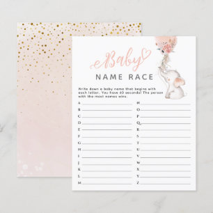 Papier Simple Elephant & Balloon Baby Shower Game