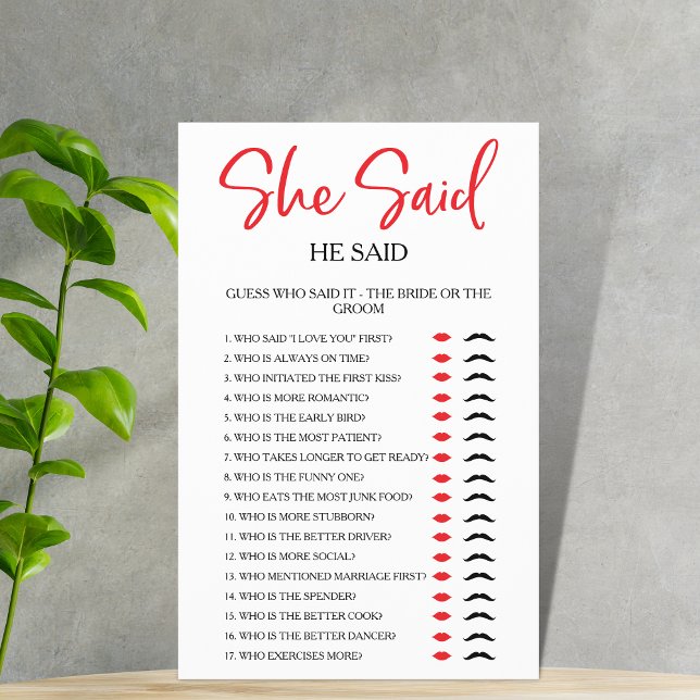 Papier Simple Elle A Dit Qu'Il A Dit Fête des mariées Par (Créateur téléchargé)