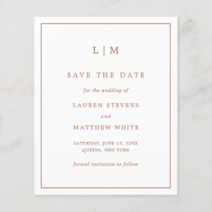 Papier Simple faire-part de mariage à petit budget en ter