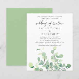 Papier Simple Faire-part de mariage de verdure Eucalyptus