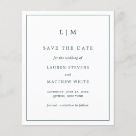 Papier Simple Forest Green Budget Mariage Enregistrer la 