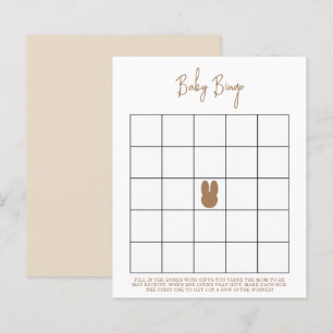 Papier Simple jeu de bingo de Baby shower de lapin