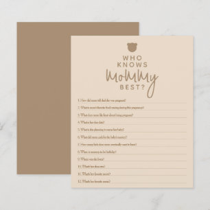 Papier Simple minimaliste moderne ours Baby shower Jeu
