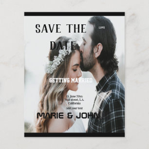 Papier simple minimum enregistrer la date magazine couver