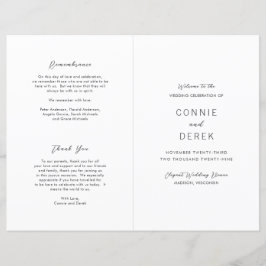 Papier Simple Modern Wedding Program