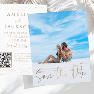 Papier Simple Photo de Rappel de Date Budget Or