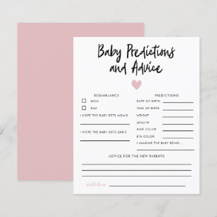 Papier Simple Pink Heart Baby Prédictions et conseils