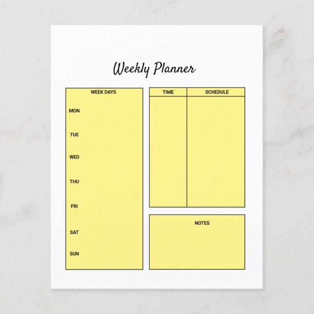Papier simple planificateur hebdomadaire personnalisé pou (Devant)