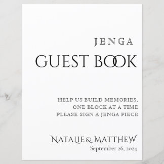 Papier Simply Classic Jenga Guest Book Mariage