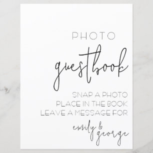 Papier Simply Quaint Photo Guest Book Mariage