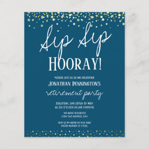 Papier Sip Sip Hooray Elegant Gold Retirement Party