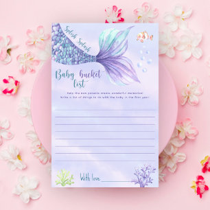 Papier Sirène Sous la mer Liste de seau bébé