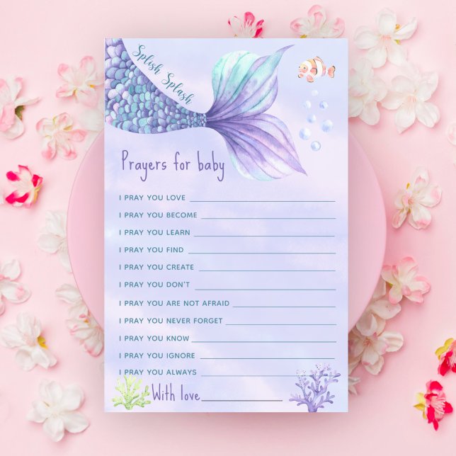Papier Sirène sous la mer Prières pour bébé (Créateur téléchargé)