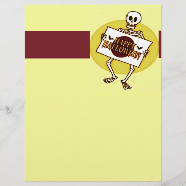 Papier Skeleton d'Halloween (Devant)