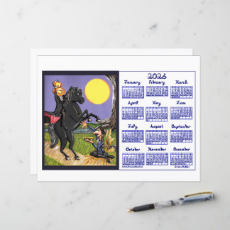 Papier Sleepy Hollowing Inspired 2026 Calendar Paper 