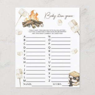 Papier S'more bonfire baby shower Baby Item Jeu