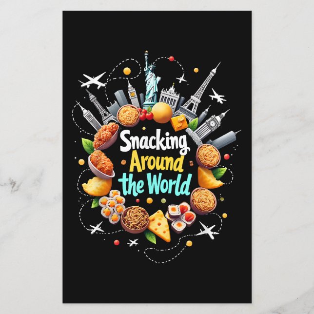 Papier Snacking Autour Du Monde Fast Food Travel Travele (Devant)