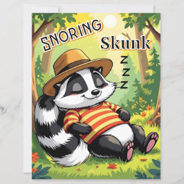 Papier Snording Skunk | Belle caricature de l'art de la p