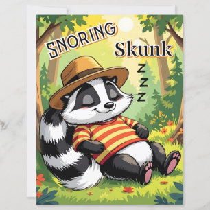 Papier Snording Skunk Belle caricature de l'art de la p
