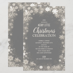 Papier Snowflake Noël Fête Budget Invitations