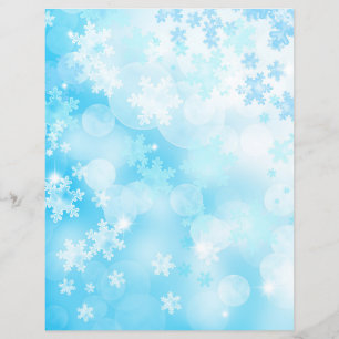 Papier Snowflakes & Bokeh Scrapbook Paper