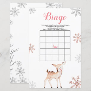 Papier Snowflakes Hiver Cerf ONE derland Bingo Anniversai