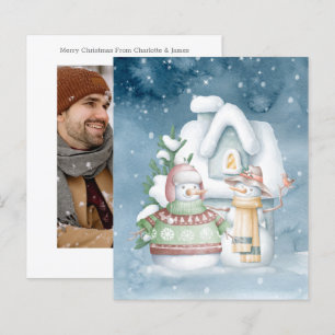 Papier Snowmen BUDGÉTAIRE En Photo Neige Noël