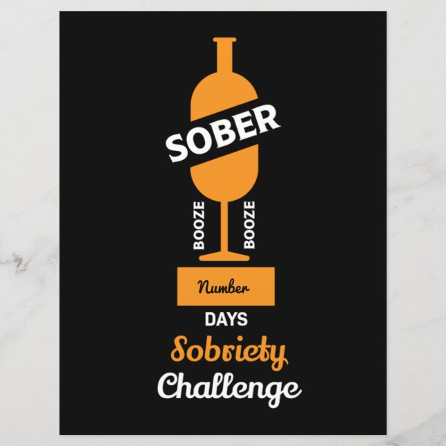 Papier Sober AF Alcoholic Addict Acrylique de récupératio (Devant)