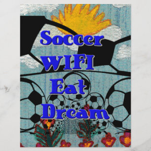 Papier Soccer WIFI Manger Rêve - Sport amusant Art Imprim