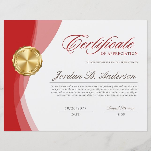 Papier Soft Red Wave Professional Award (Devant)