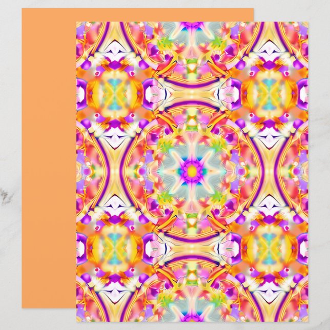 Papier Soft Spring Pastels Tie Dye Motif (Devant / Derrière)