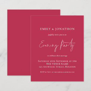 Papier Soirée Budget Magenta Mariage