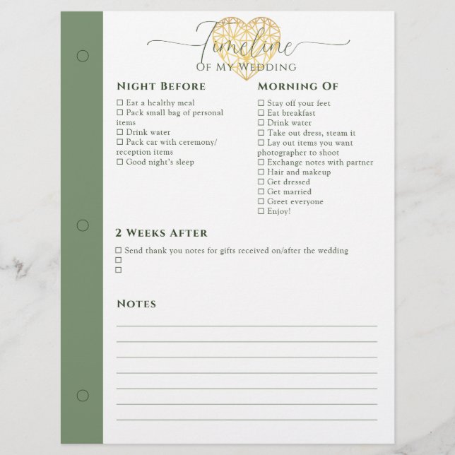 Papier Soirée wedding planner Avant - 2 Semaines Après La (Devant)