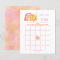 Soleil | Rainbow Sunshine Baby shower Bingo Invita