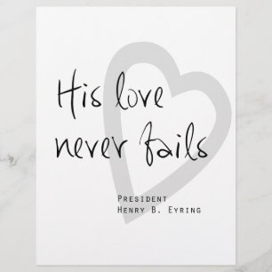 Papier son amour ne manque jamais henry b eyring citation