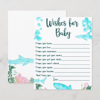 Papier Souhaits de conservation de baby shower pour bébé