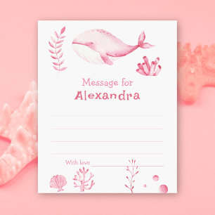 Papier Sous la mer Baleine message de la capsule d'annive