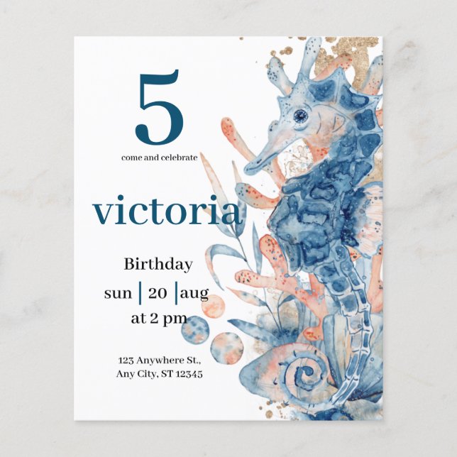 Papier Sous la mer Blue Beach Whale bébéDouche (Devant)