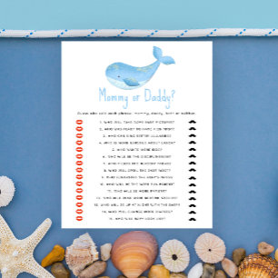Papier Sous la mer - jeu de baby shower maman ou papa