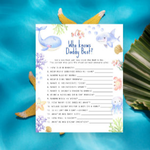 Papier Sous la mer Jeu Qui connaît papa mieux