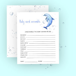 Papier Sous la mer - Mélange de mots pour bébé