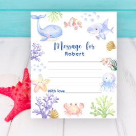 Papier Sous la mer message capsule heure d'anniversaire