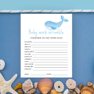 Papier Sous la mer - Mots mêlés pour bébé